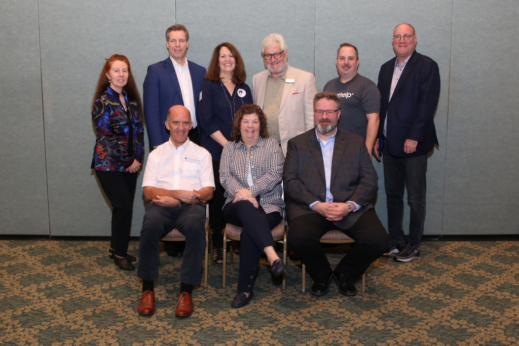 Top row from left to right: Caroline Van Howe, Bruce Miles, Ruth Ziolkowski, Martin Littler, Doug Rosette, and David Dikter Bottom row left to right: Noel Duffy, Tara Rudnicki, and Uli Ehlert