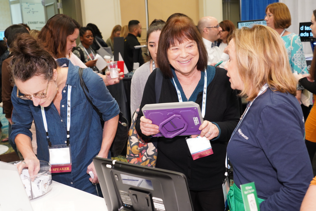 ATIA Conference attendees head for the Exhibit Hall