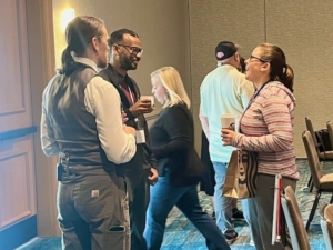 Pre-Conference attendees mingling and networking at ATIA 2024. 